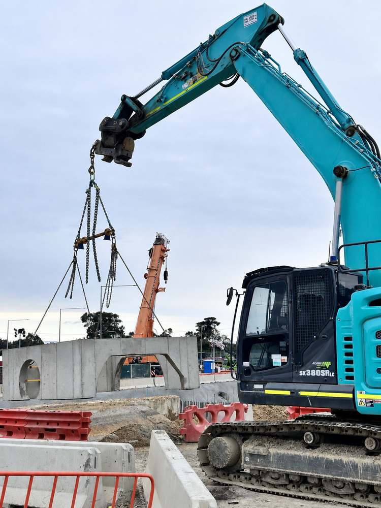 Precast culvert placement